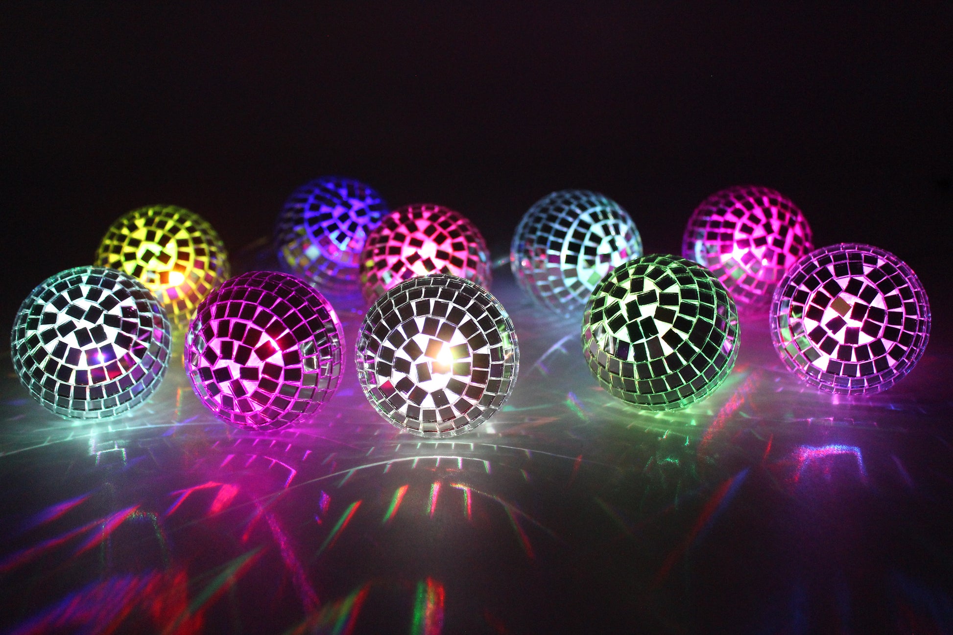 LED Lichterkette Discokugeln, 10flammig, Party- und